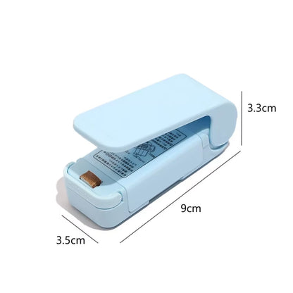 Portable Mini Sealer 2 in 1 Heat Sealer for Snacks Home Use Rechargeable Sealer Vacuum Sealer Snacks Plastic Bag Heat Sealer